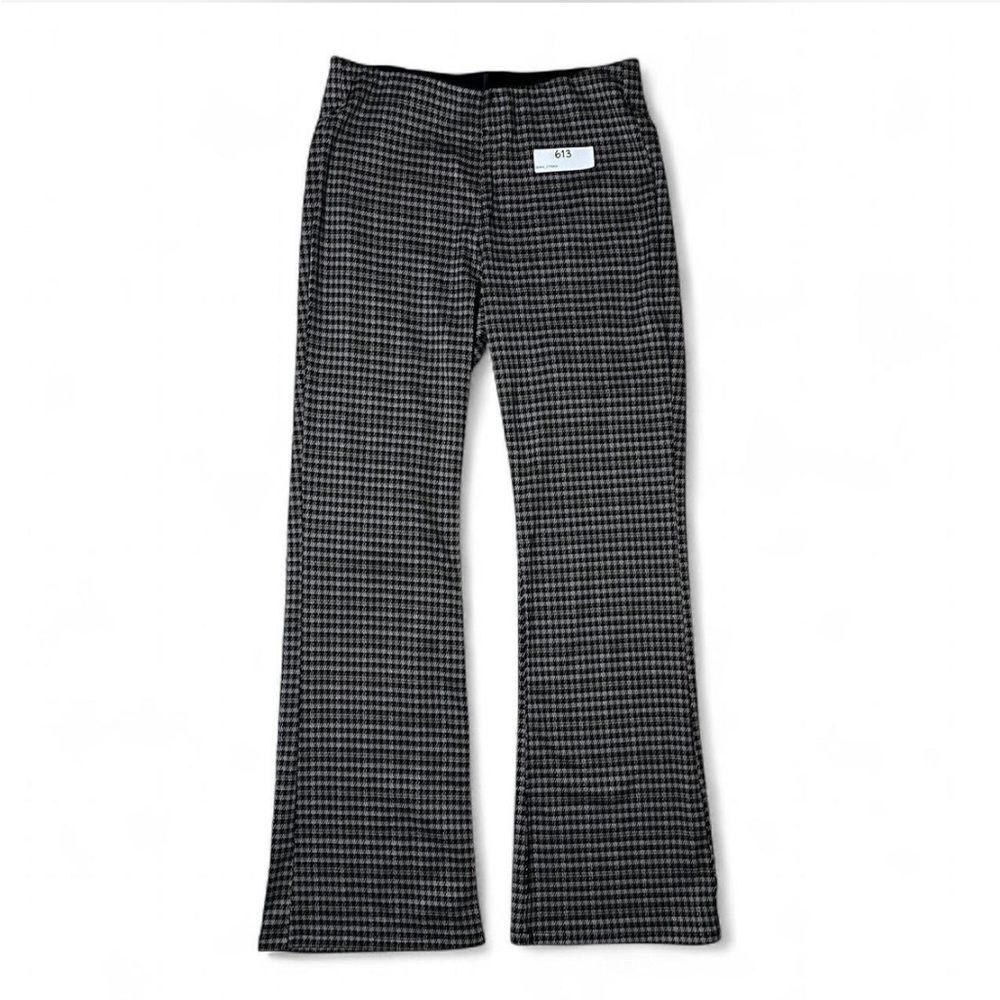 American Eagle Outfitters Black,Grey,Brown Checkered Pull up Flare Pant S SHORT